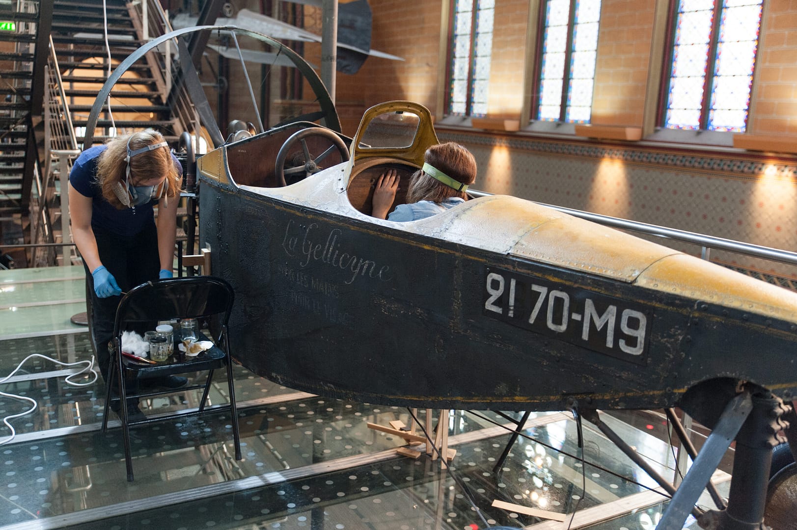 Restauration d&rsquo;une voiture à traction aérienne Hélica, Musée des Arts et Métiers