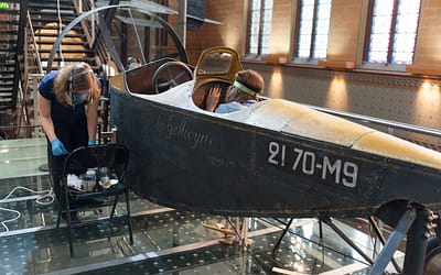 Restauration d’une voiture à traction aérienne Hélica, Musée des Arts et Métiers